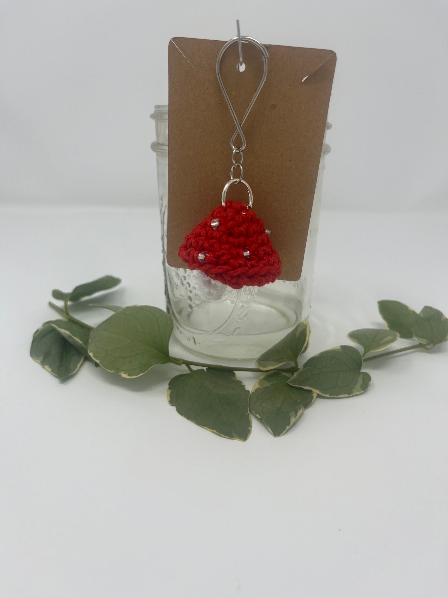 Mushroom Keyring with beads